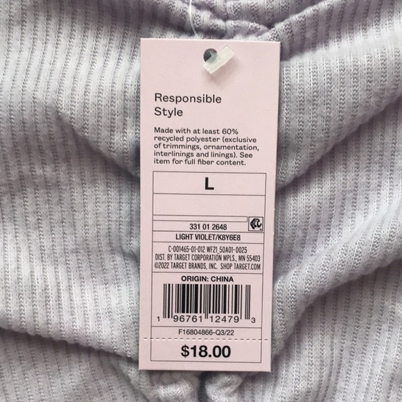 Cropped Long Sleeve with Draw String Women’s Large - Picture 2 of 8